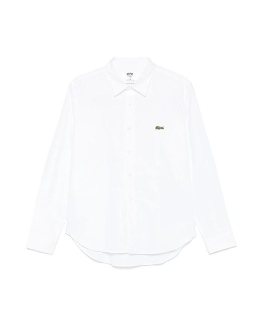 Junya Watanabe Overhemden ,Wit ,Witte Button-Up Shirt Met Box-Pleat Detail in het White voor heren