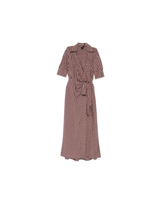 Wrap Dresses Pinko de color Brown