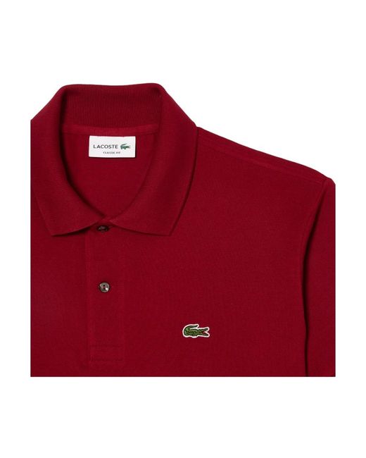 Lacoste Tops ,Rood ,Katoen Klassiek Poloshirt Bordeaux in het Red voor heren