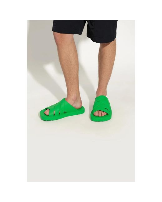 Bottega Veneta Green Sliders for men