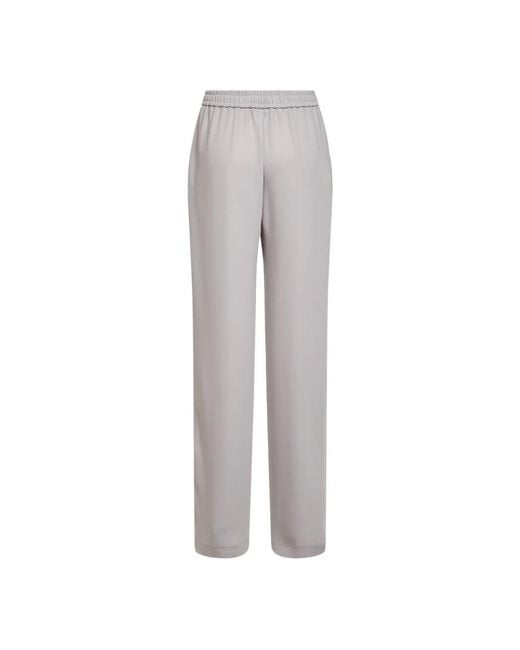 Herno Gray Straight Trousers