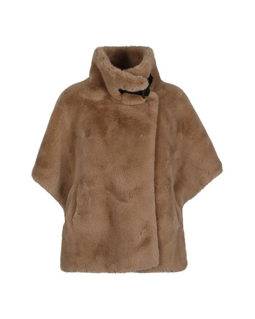 Pinko Brown Faux Fur & Shearling Jackets