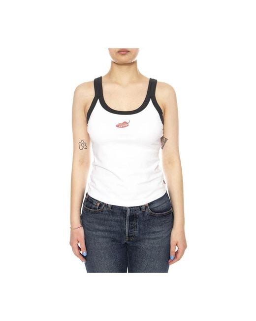 Levi's Graphic Essential Tank Top in het White