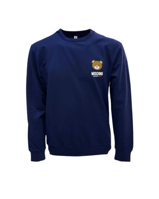 Moschino Blue Underbear Toy Sweatshirt for men