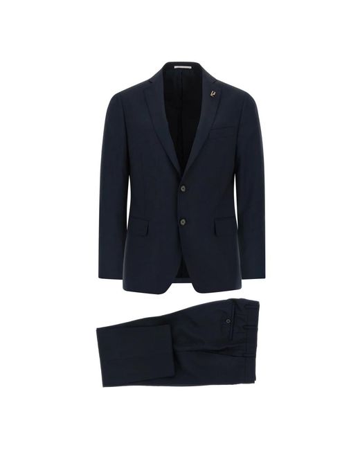 Pal Zileri Blue Single Breasted Suits for men