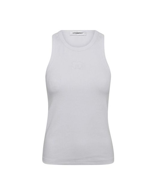 co'couture Gray Sleeveless Tops