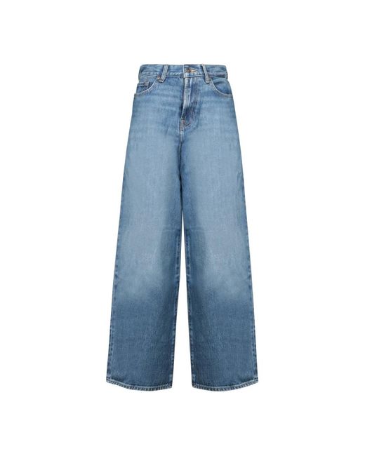 7 For All Mankind Wide Jeans in het Blue
