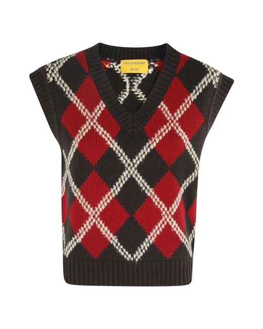 Guest In Residence Red V-Neck Knitwear