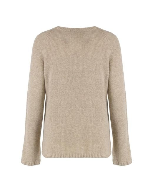 Max Mara Natural Round-Neck Knitwear