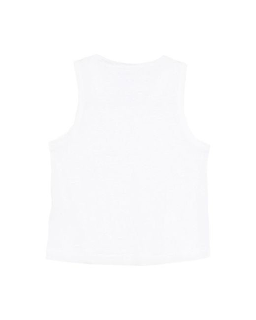 Majestic Filatures White Sleeveless Tops