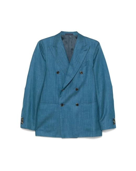 Caruso Blue Blazers for men