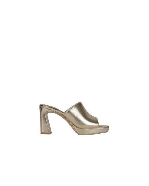 Jeffrey Campbell Metallic Heeled Mules