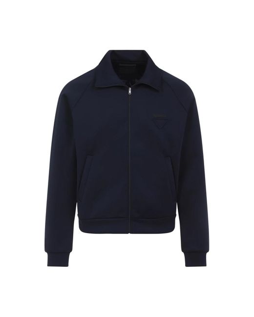 Prada Blue Zip-Throughs for men