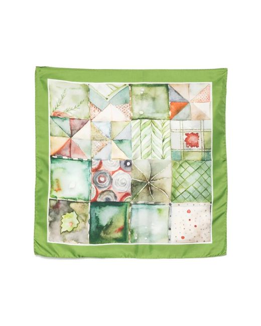 D'Aniello Green Silky Scarves