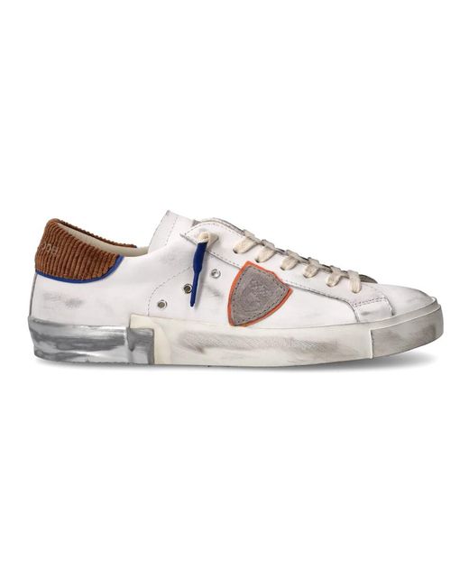 Philippe Model Schoenen ,Wit ,Leer Baskets Prsx Sneakers in het White voor heren