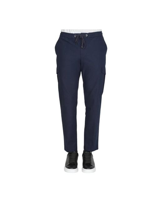 Boss Blue Tapered Trousers for men