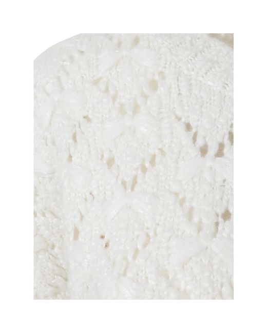 Fabiana Filippi White Round-Neck Knitwear