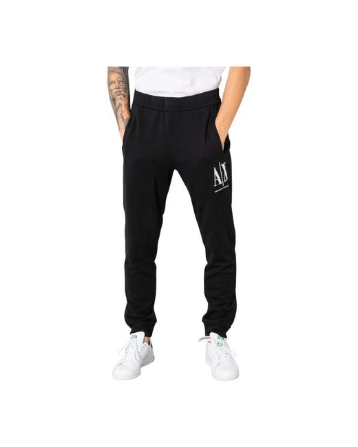 ARMANI EXCHANGE Katoenen Sportbroekencollectie Lente/Zomer in het Black voor heren