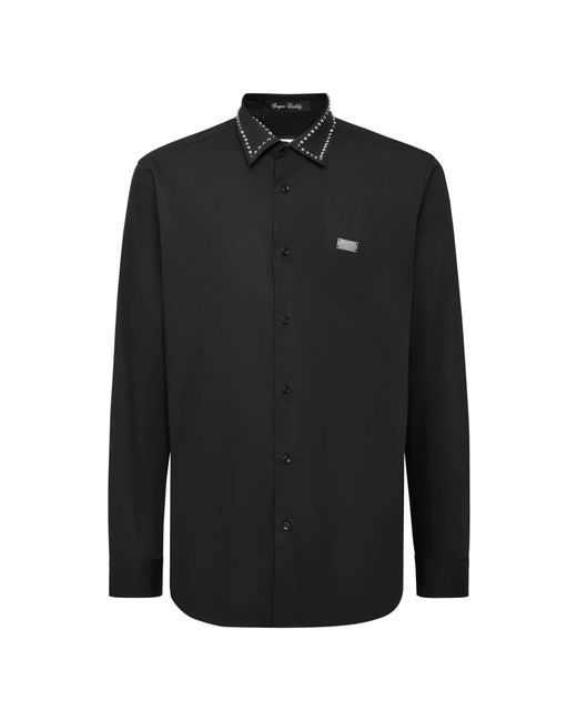 Philipp Plein Black Casual Shirts for men