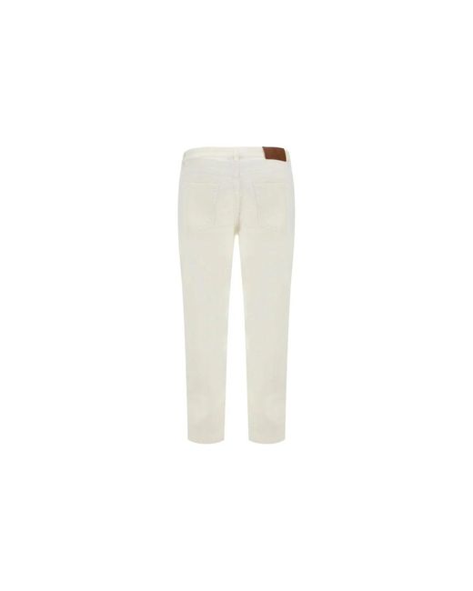 Brunello Cucinelli Klassieke Denim Jeans in het White voor heren