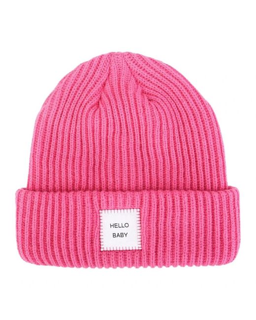 Verb to Do Accessoires ,Roze ,Hello Baby Beanie in het Pink voor heren