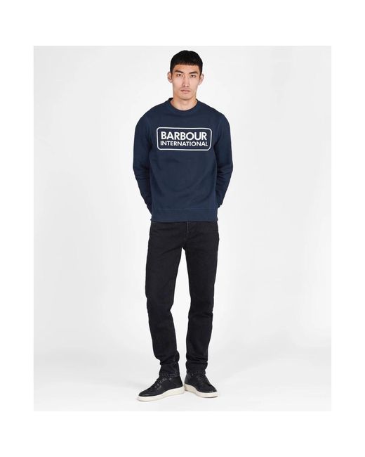 Barbour Hoodies & Sweatvesten ,Blauw ,Katoen Grote Logo Sweatshirt in het Blue voor heren