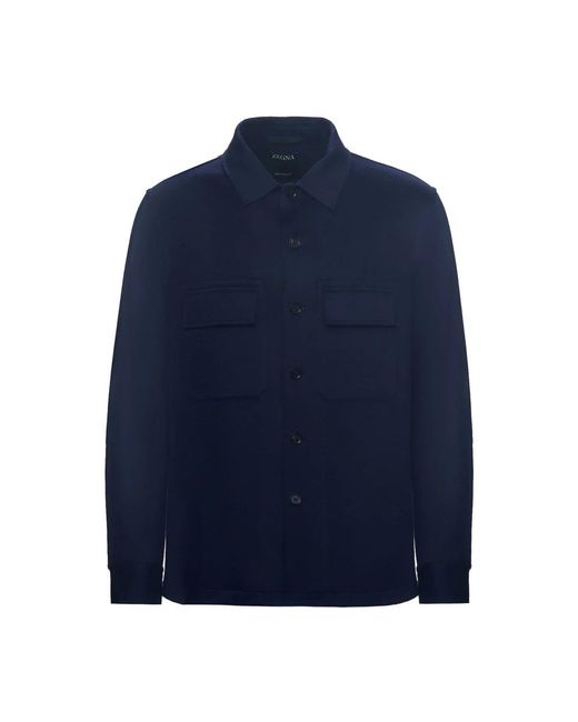 Zegna Blue Casual Shirts for men