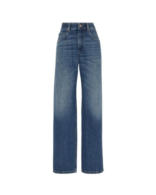 Brunello Cucinelli Blue Straight Fit Jeans