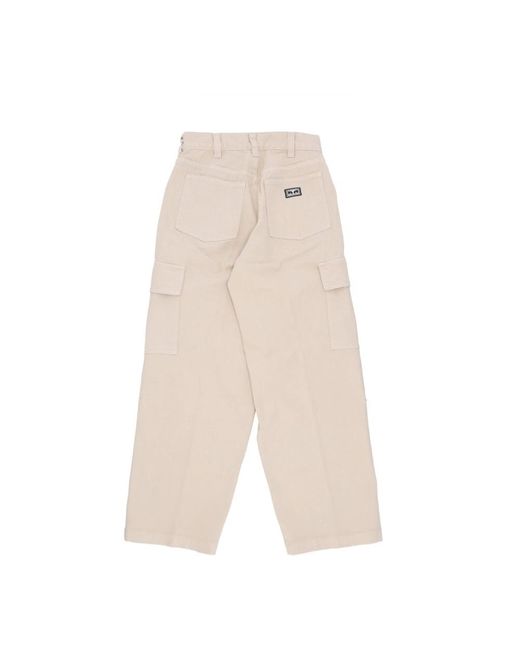 Straight Trousers Obey de hombre de color Natural