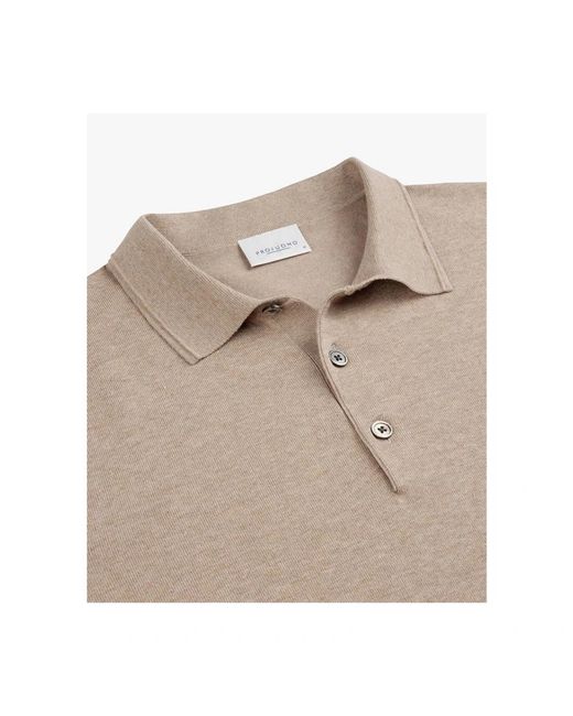 Profuomo Polo Ss in het Natural voor heren