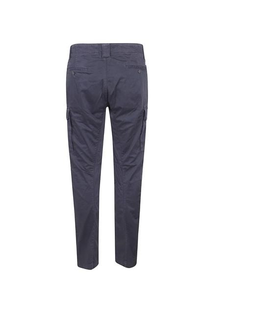 C P Company Blue Slim-Fit Trousers for men