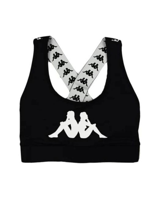 Kappa Black Sleeveless Tops