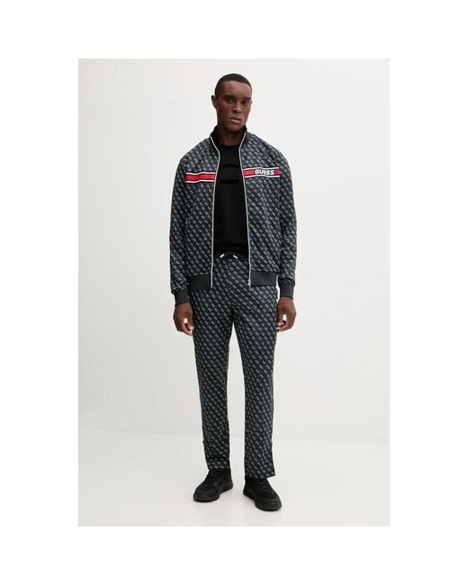 Guess Korbin Full-Zip Sweatshirt in het Black voor heren