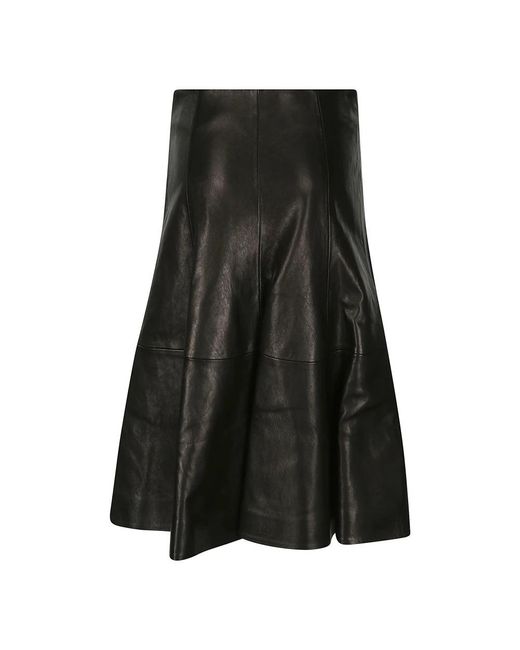 Khaite Gray Leather Skirts