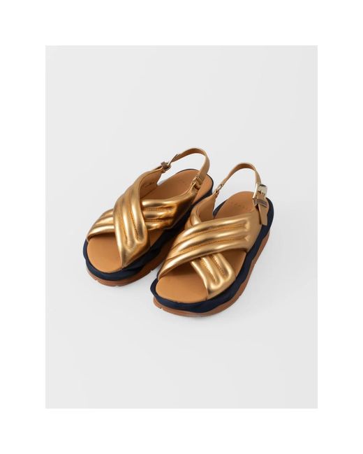 Flat Sandals 4Ccccees en coloris Brown