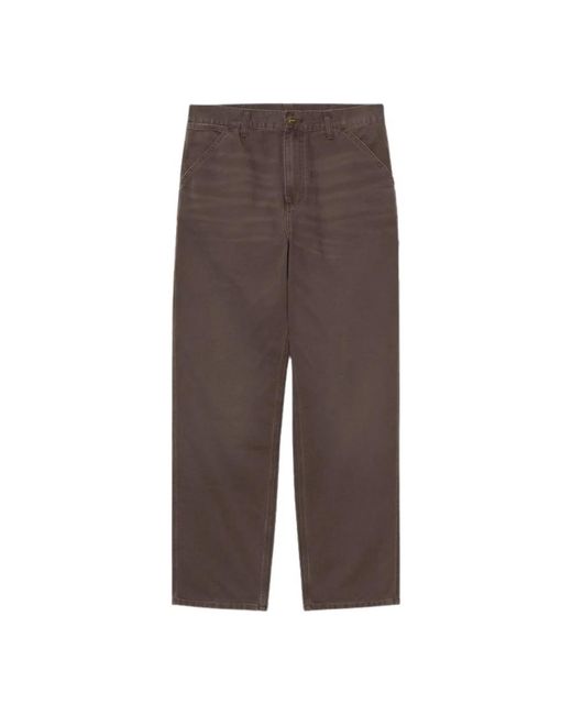 Carhartt Brown Straight Fit Jeans for men