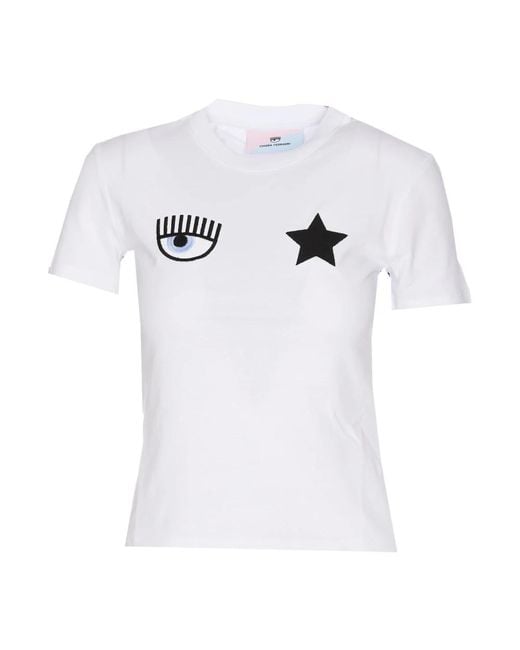 Chiara Ferragni White T-Shirts