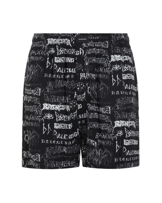 Balenciaga Schwarze shorts in Black für Herren
