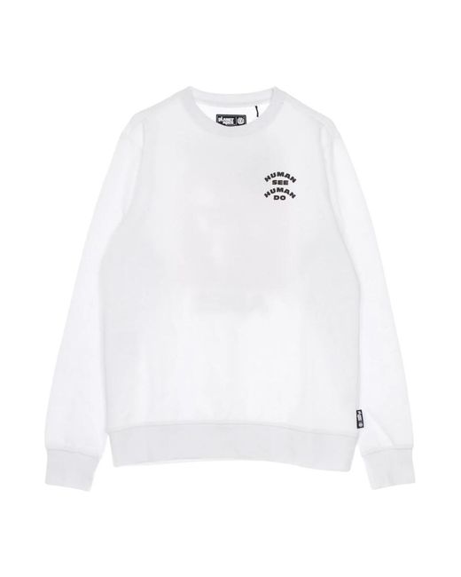 Element Hoodies & Sweatvesten ,Wit ,Katoen Dominion Crewneck Sweatshirt Wit in het White voor heren