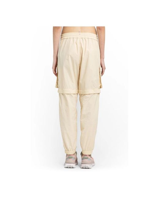 Trousers > tapered trousers Moncler en coloris Natural