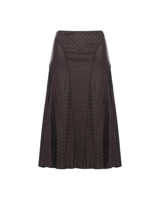 Fendi Ff Monogram Midi Rok in het Brown