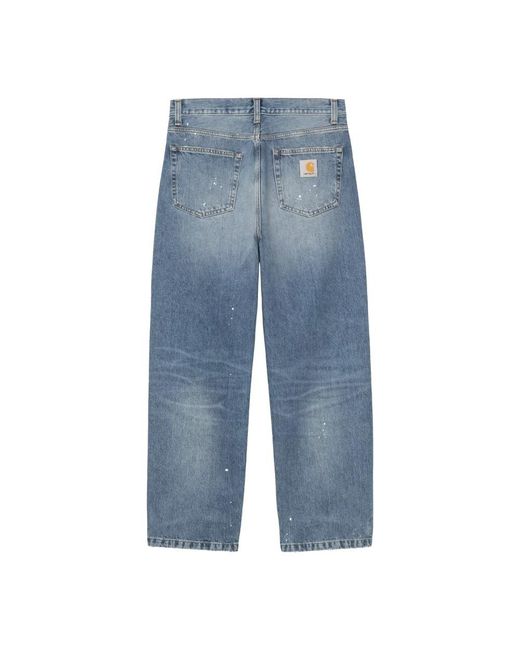 Carhartt Blue Straight Fit Jeans for men