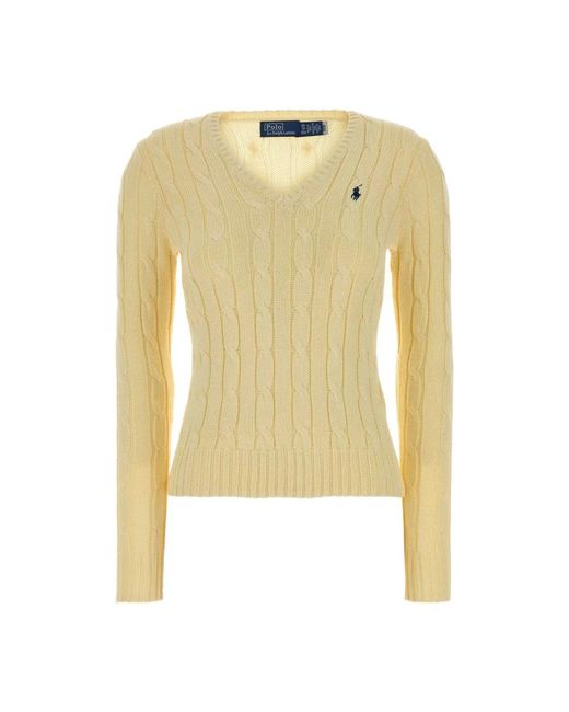 Polo Ralph Lauren Yellow V-Neck Knitwear