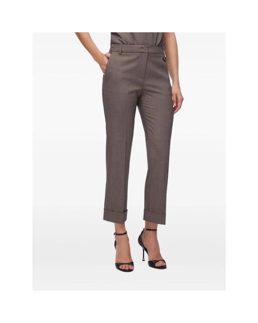 Liu Jo Brown Straight Trousers