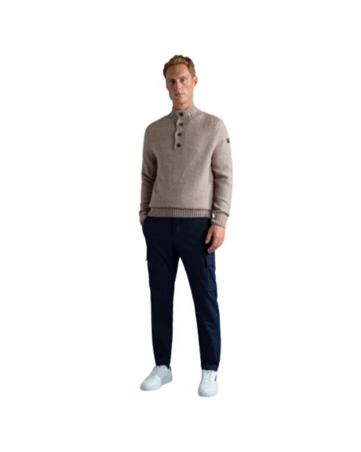 Paul & Shark Blue Straight Trousers for men