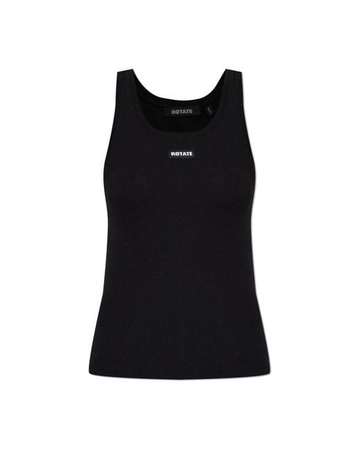 ROTATE BIRGER CHRISTENSEN Black Sleeveless Tops