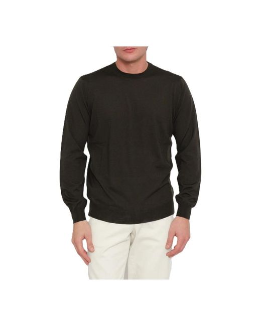 FILIPPO DE LAURENTIIS Black Round-Neck Knitwear for men