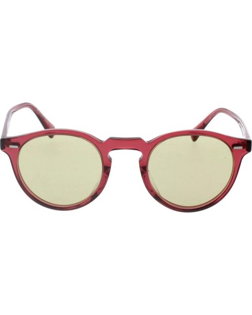Oliver Peoples Pink Gregory peck sonnenbrille photochrome gläser