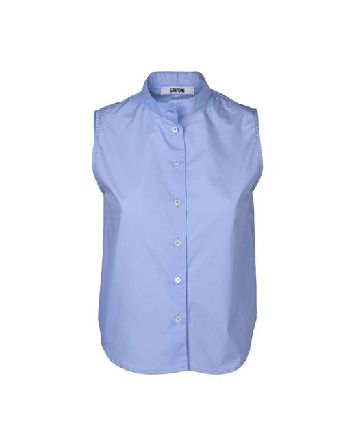 Mauro Grifoni Blue Stilvolle hemden für männer und frauen