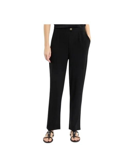 Fay Black Straight Trousers